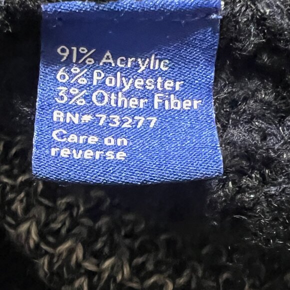 Apt. 9 Scoop Neck Long Sleeve Striped Gray Navy and Maroon Knit Sweater Medium - Picture 10 of 10